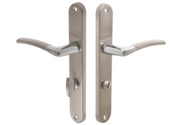 Klamka drzwiowa GAMET ADULAR DH96-14WC72-G4G7-BL WC, uniwersalna chrom/nikiel szczotkowany