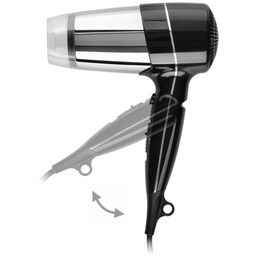 Suszarka do włosów składana czarny połysk/chrom 24.005-B 1800W Stella