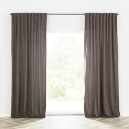 Zasłona BASIC na taśmie marszczącej 140x300cm gorzka czekolada 1szt., 140 cm x 300 cm