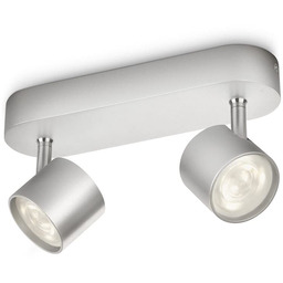 Philips Lampa ścienna/sufitowa Cyl LED Spot 2x4W aluminium