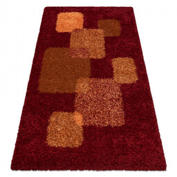 Dywan shaggy ATLANTA 317 Geometryczny czerwony 160x230 cm