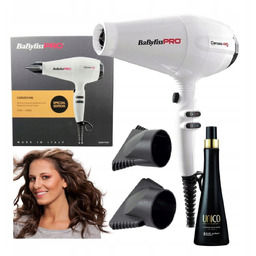 Mocna Suszarka Do Włosów Babyliss Pro Caruso 2400W Biała Jonizacja Maska
