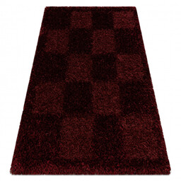 Dywan SHAGGY NEVADA Szachownica red 300 czerwony 120x160 cm