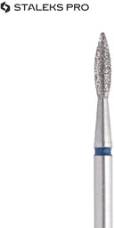 Staleks Frez diamentowy płomyk ostry niebieski EXPERT średnica 2,1 mm/8 mm