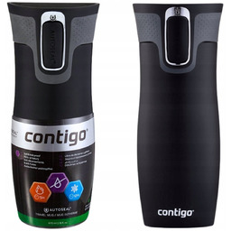 Kubek Termiczny Contigo 2.0 - 470 Ml - Czarny Mat - Próżniowy - Autoseal