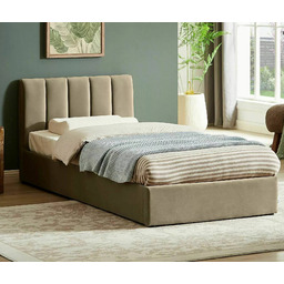 Łóżko 90x200 Tapicerowane Montreal z pojemnikiem aksamitne Signal