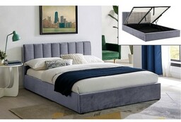 ŁÓŻKO MONTREAL VELVET 140X200 KOLOR SZARY TAP.192