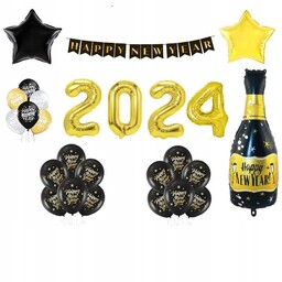 Balony Zestaw Sylwester Nowy Rok 2024 Nr 2