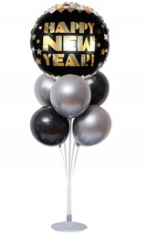 Zestaw Dekoracji Na Sylwestra Nowy Rok Balony Stojak + Balony