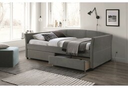 ŁÓŻKO LANTA 90X200 SZARY/CZARNY TAP. 54