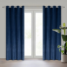 Zasłona welwetowa zdobiona lśniącymi diamencikami ZKOG-04