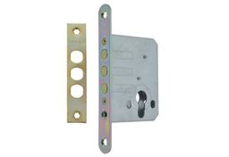 Zamek atestowany GERDA ZW 500 na wkład, 3 bolce, klasa C, z zaczepem płaskim, ocynk złoty