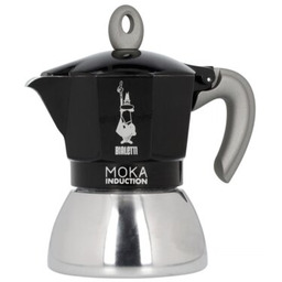 BIALETTI Kawiarka New Moka Induction 4 TZ Czarny 150 ml Kawa mielona 15% taniej!