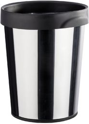 Wenko Uniwersalny kosz na śmieci okrągły pojemność 12 l, stal nierdzewna, błyszczący, 26,5 x 26,5 x 33 cm