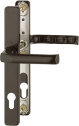 London - Komplet klamek na szyldzie 30 mm, z aluminium, kolor brązowy