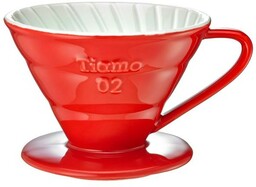 Ceramiczny drip Tiamo z uchem V02 - Czerwony