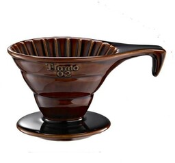 Ceramiczny drip Tiamo z rączką V02 - Biały