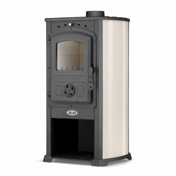 Piec stalowy kominek wolnostojący BLIST Żar / Modena 12 kW beżowy