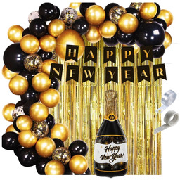 Girlanda balonowa Sylwester Happy New Year Zestaw dekoracji Baner