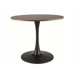 Stół okrągły do jadalni salonu na jednej nodze 90 Amadeo II orzech czarny