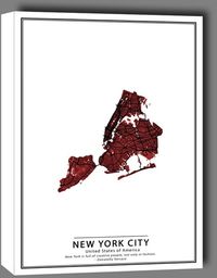 Crimson Cities, New York City - obraz na płótnie Wymiar do wyboru: 40x50 cm