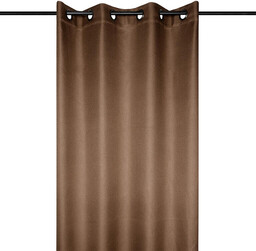 Stof Zasłona zaciemniająca KOPENHAGA brązowa 140 x 180 cm