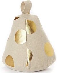 HEITMANN DECO Ogranicznik drzwi, tkanina, naturalny, złoty, normalny.