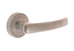 Klamka drzwiowa GAMET ODA DHO-25-G6 z rozetą okrągłą, nikiel/satyna