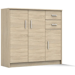 Szafka na buty 10, dąb sonoma, pojemna, do przedpokoju, z szufladami