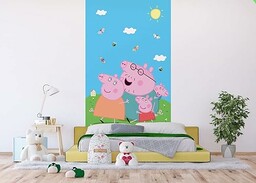 Fototapeta z włókniny Peppa Pig od AG Design 150 x 270 cm 2 części AFTD2P 5616-601