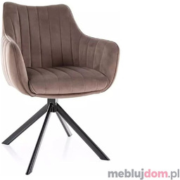 Krzesło półobrotowe AZALIA VELVET Signal Cappuccino