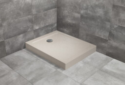 Radaway Doros F Compact brodzik ze strukturą i obudową Stone kaszmirowy 120x90cm akrylowy SDRFP1290-05-84S