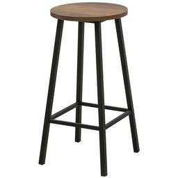 Stołek barowy Mola Barok Black, czarny