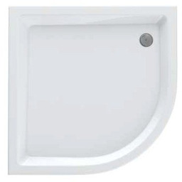 Schedpol Eko 2.0 brodzik akrylowy 80x80x16cm R55 półokrągły biały 3.322