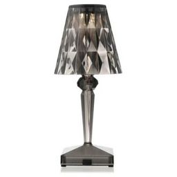 Kartell - Battery Portable Lampa Stołowa IP54 Przydymiona