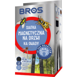 Bros Siatka magnetyczna na drzwi na owady KLIK! 100 x 220 cm czarna