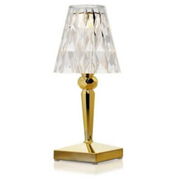 Kartell - Battery Portable Lampa Stołowa IP54 Złota
