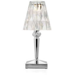 Kartell - Battery Portable Lampa Stołowa IP54 w Kolorze Chromu