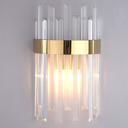 Luxor - kinkiet kryształowy Mosiądz Szczotkowany