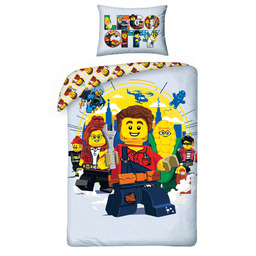 Pościel dziecięca Lego City 140 x 200 cm Halantex 100% bawełna