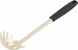 Salter BW11130EU7 Olympus Collection Spaghetti Spoon, Stainless Steel Pasta Server Kitchen Utensil, Hanging Hook, Easy-Clean, Metal Cooking Tool For Straining/Serving Pasta, Boiled/Poached Eggs, Gold