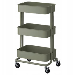 Wózek Kuchenny Wózek na Kółkach Regał Mobilny Barek 3 Półki Ikea Raskog