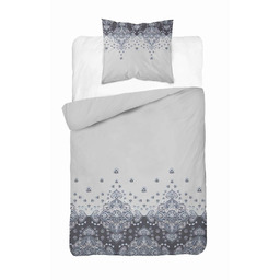 Detexpol Pościel bawełniana 140x200 Biała z ornamentem orientalny wzór paisley, 100% bawełna - 5338 B - Soft Meadow