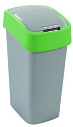CURVER Kosz na śmieci FLIP BIN 50 l Srebrny/zielony