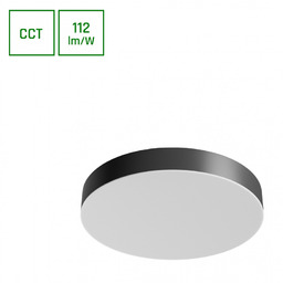 NYMPHEA OPTIMA BLACK 24W CCT 230V 120ST IP20 FI300X50MM BIAŁY CZARNY OKRĄGŁA