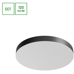 NYMPHEA OPTIMA BLACK 36W CCT 230V 120ST IP20 FI400X50MM BIAŁY CZARNY OKRĄGŁA