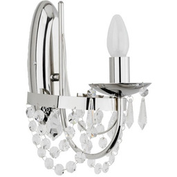 Kinkiet świecznik KSENIA kryształki chrom