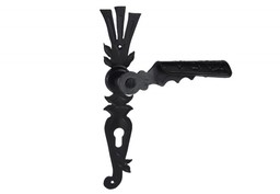 Klamka drzwiowa KUTA czarna 90 wkład trzpień 8 mm