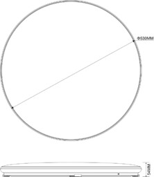 Lampa sufitowa okrągła 3-step dimm z chromowaną ramką OMAR JE-DHR-0530-CH - Zuma Line