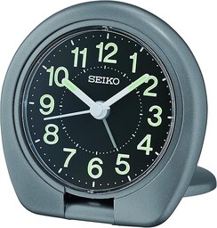 Seiko Clock budzik podróżny analogowy szary QHT018T